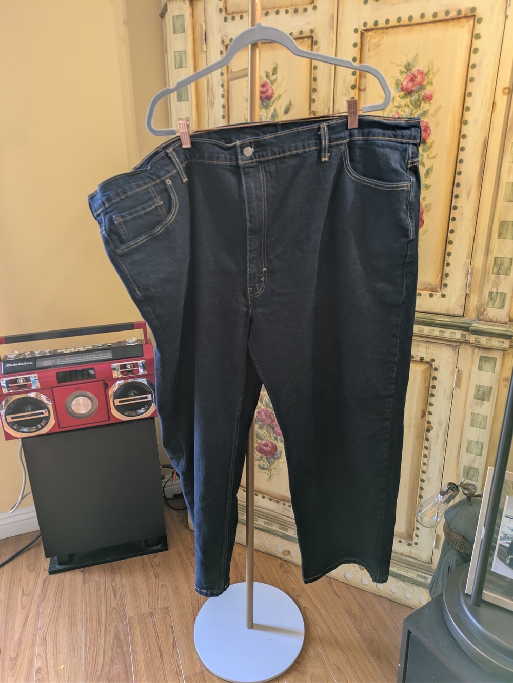 Levi's Men's Dark Blue Straight Jeans 550 Sz 54 X 28